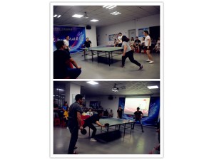 奮力拼搏,，一決高下——“乒乓球運動賽”